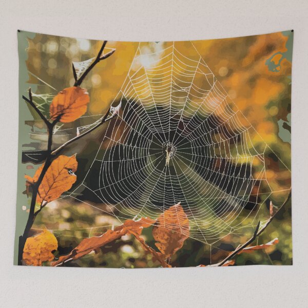 Item preview, Autumn Spider Web with Detailed Spider designed and sold by Arturo Daniel Garcia Palomo.