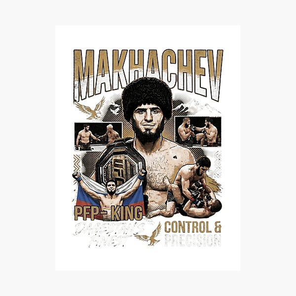 Item preview, Islam Makhachev Vintage Bootleg Graphic Tee - UFC Pound-for-Pound King T-Shirt - Dagestan’s Finest MMA Streetwear designed and sold by FarDesign.