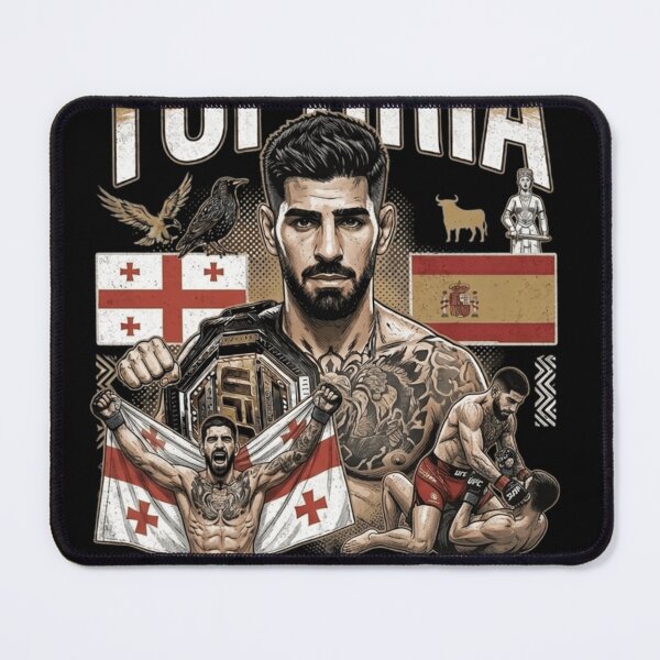 Item preview, Ilia Topuria "The Matador" Vintage Bootleg T-Shirt - UFC Featherweight Champion El Rey Graphic Tee - Georgian & Spanish Pride MMA Streetwear designed and sold by FarDesign.