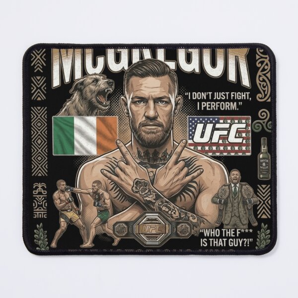 Item preview, Conor McGregor "The Notorious King" Vintage Bootleg T-Shirt - UFC Double Champ Graphic Tee - Irish Pride & Global Superstar MMA Streetwear designed and sold by FarDesign.