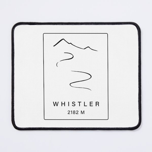 Item preview, Whistler Ski Resort – Minimal Alpine Ski Line (Back Print Black) designed and sold by leewarddesign.