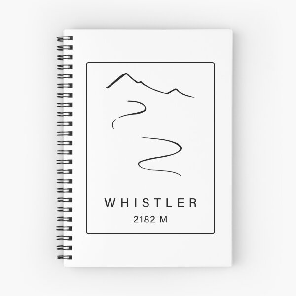 Item preview, Whistler Ski Resort – Minimal Alpine Ski Line (Back Print Black) designed and sold by leewarddesign.