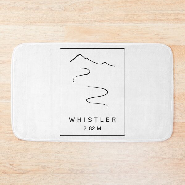 Item preview, Whistler Ski Resort – Minimal Alpine Ski Line (Back Print Black) designed and sold by leewarddesign.