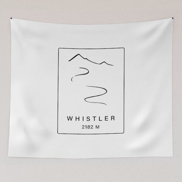 Item preview, Whistler Ski Resort – Minimal Alpine Ski Line (Back Print Black) designed and sold by leewarddesign.