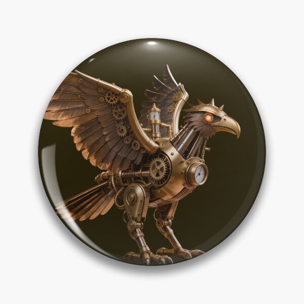 Item preview, Iron Wings of the Aether – Steampunk Falcon designed and sold by SynthRaccoon.