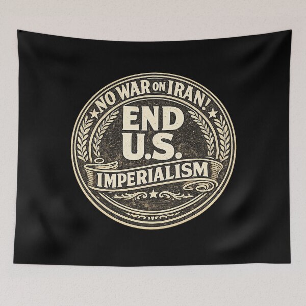 Item preview, No War on Iran! End U.S. Imperialism designed and sold by DIRTYDUNNZ.
