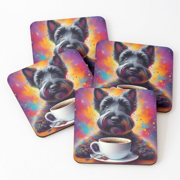 Item preview, Scottish Terrier Drinking Coffee: “Scottish Terrier Steeps” designed and sold by The Coffee Critters.