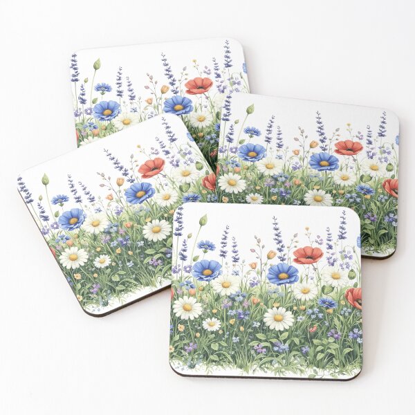 Item preview, Wildflower meadow botanical garden flowers designed and sold by HandicraftArt.