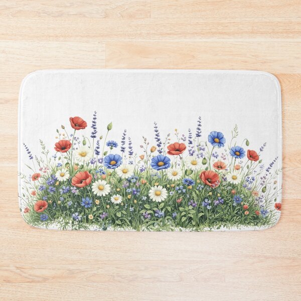 Item preview, Wildflower meadow botanical garden flowers designed and sold by HandicraftArt.