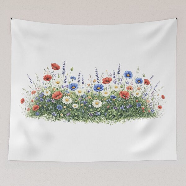 Item preview, Wildflower meadow botanical garden flowers designed and sold by HandicraftArt.