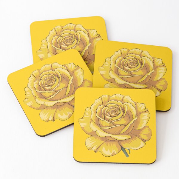 Item preview, yellow rose flower designed and sold by StyleAndVibe.