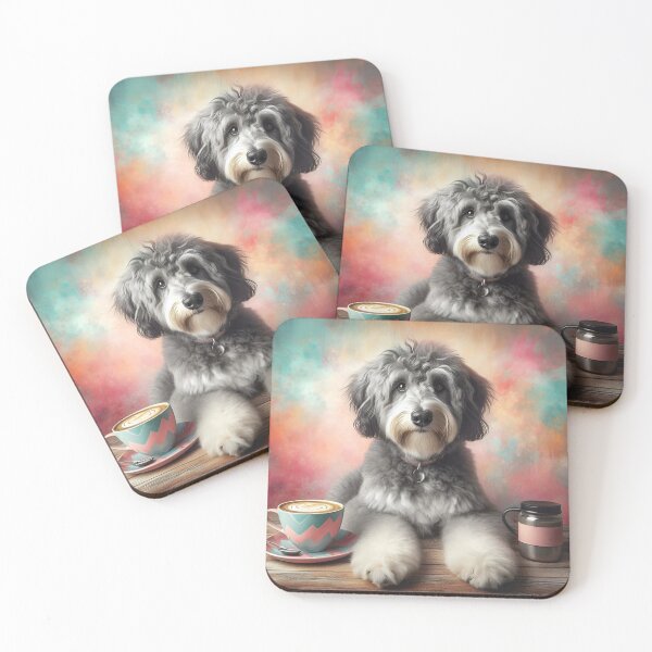 Item preview, Sheepadoodle Drinking Coffee: “Sheepadoodle Steamer” designed and sold by The Coffee Critters.