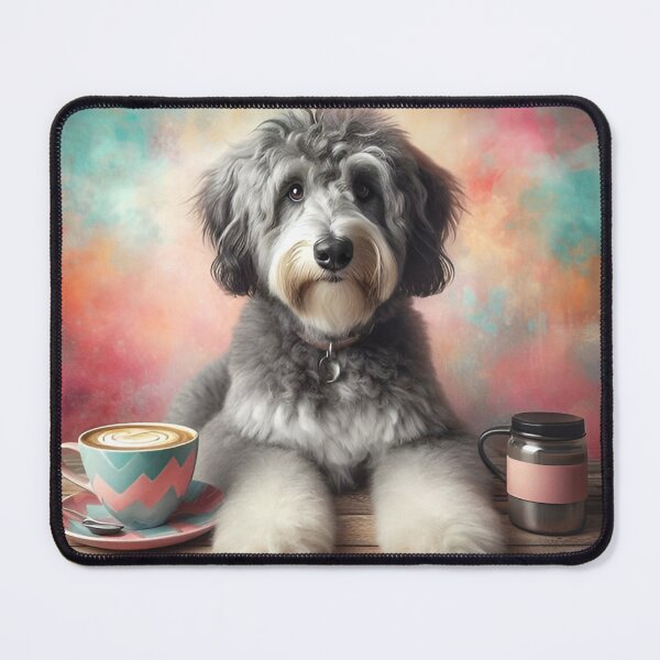 Item preview, Sheepadoodle Drinking Coffee: “Sheepadoodle Steamer” designed and sold by The Coffee Critters.