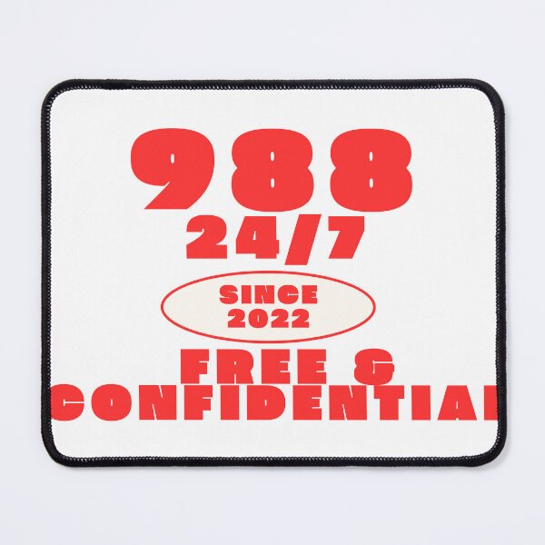 Item preview, 988 - 24/7 - Free & Confidential designed and sold by CreativeChange.