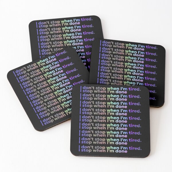 Item preview, I Don't Stop When I'm Tired I Stop When I'm Done Retro Gradient Typography Art designed and sold by NextStepCo.