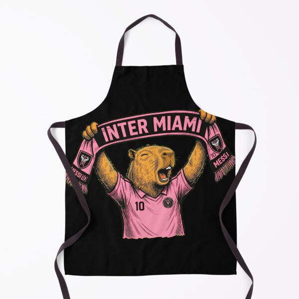 Item preview, Capybara Inter Miami Fan Celebrating – Funny Soccer Illustration with Scarf designed and sold by Golden Chaos.