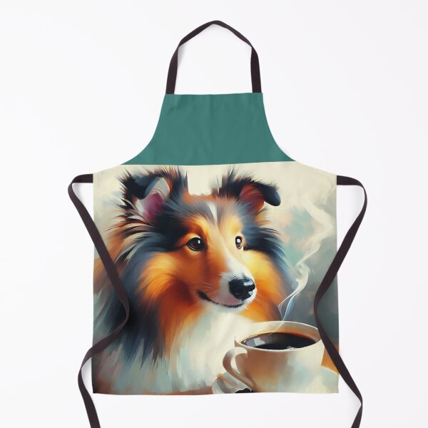 Item preview, Shetland Sheepdog Drinking Coffee: “Sheltie Steamer“ designed and sold by The Coffee Critters.