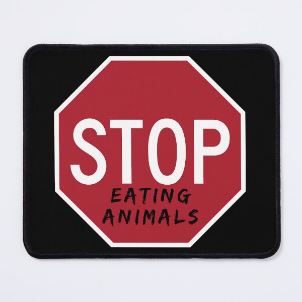 Item preview, Stop Eating Animals Vegan Stop Sign designed and sold by coodoosandco.