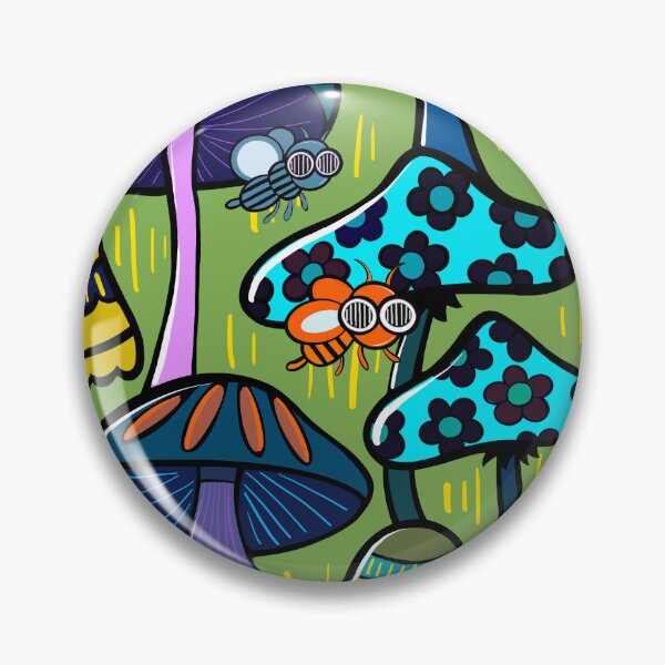 Item preview, Colorful Mushroom Illustration | Whimsical Fantasy Forest Art designed and sold by Sklines Art | Mrz Danelli.