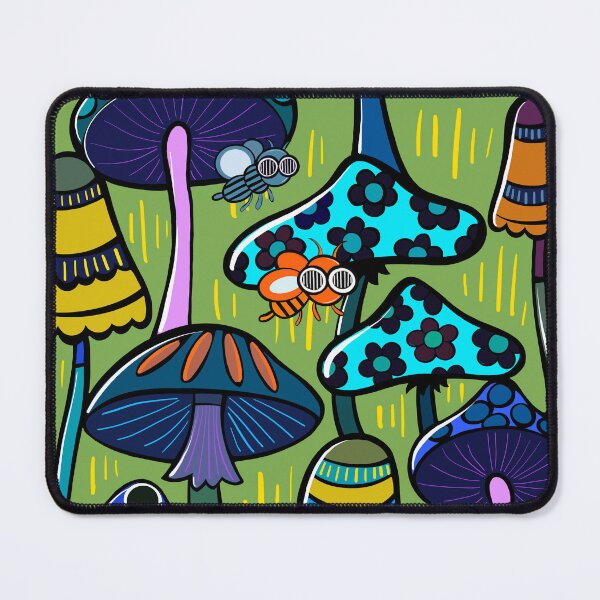 Item preview, Colorful Mushroom Illustration | Whimsical Fantasy Forest Art designed and sold by Sklines Art | Mrz Danelli.