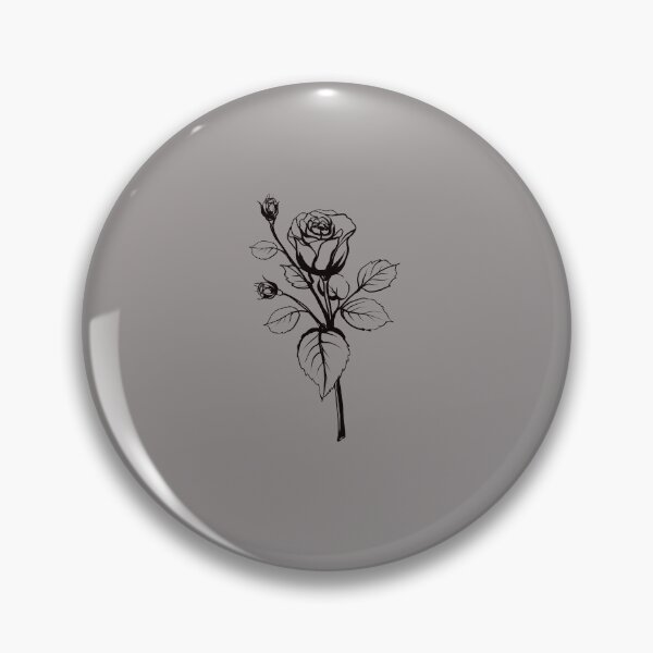 Item preview, Rose bud black line art designed and sold by Fauraarts.