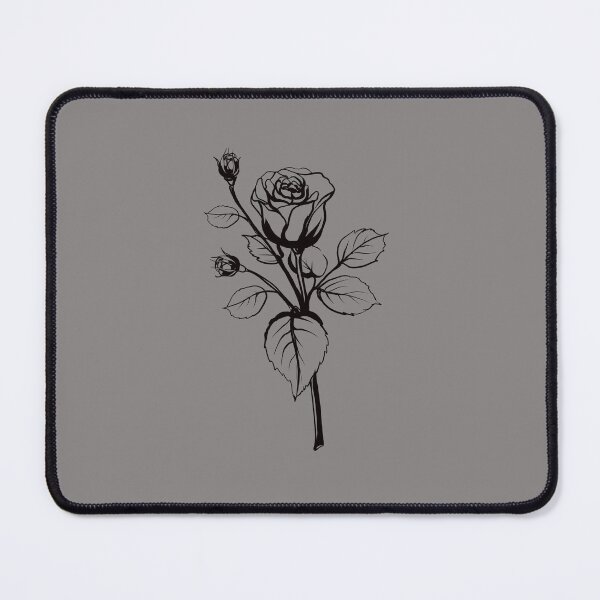 Item preview, Rose bud black line art designed and sold by Fauraarts.