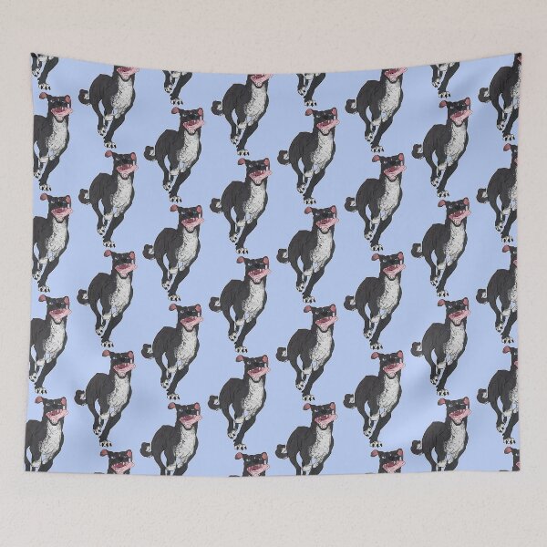 Item preview, Runnin’ Hard Black And White Eurohound designed and sold by Sparklepupfaeri.