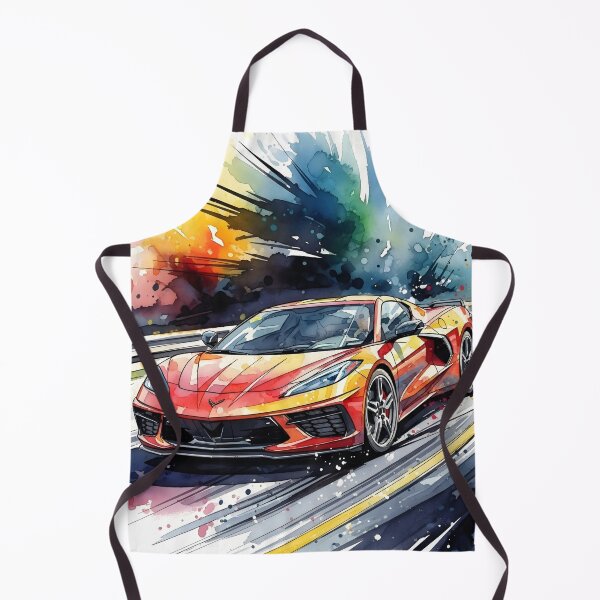 Item preview, Chevrolet Corvette C8 Watercolor Racing Car Poster American Sports Car Wall Art designed and sold by Motorline44.