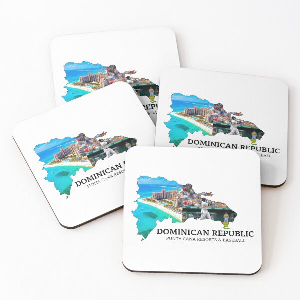 Item preview, Dominican Republic Map Art - Punta Cana Resorts & Baseball Heritage Design designed and sold by AbulailArt.