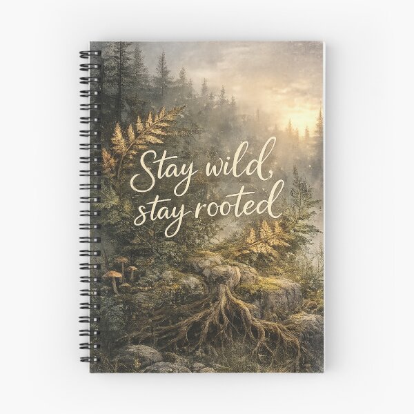 Item preview, Stay Wild, Stay Rooted – Mystical Forest Affirmation designed and sold by SamEmbersLiving.