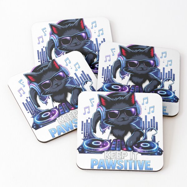 Item preview, DJ cat design designed and sold by ShenGha-design.