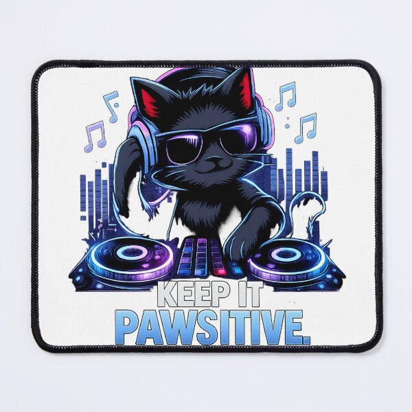 Item preview, DJ cat design designed and sold by ShenGha-design.