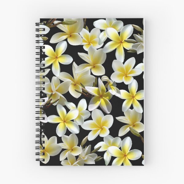 Item preview, Plumeria Pattern Yellow on Black designed and sold by MoodyMuseArt.
