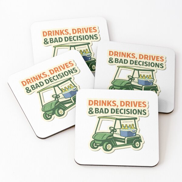 Item preview, Drinks, Drives & Bad Decisions – Funny Golf Bachelor Party Design designed and sold by EastEndTownie.