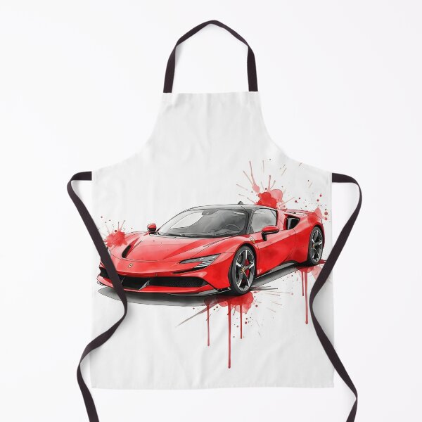 Item preview, Ferrari SF90 Watercolor Supercar Poster Italian Sports Car Wall Art designed and sold by Motorline44.
