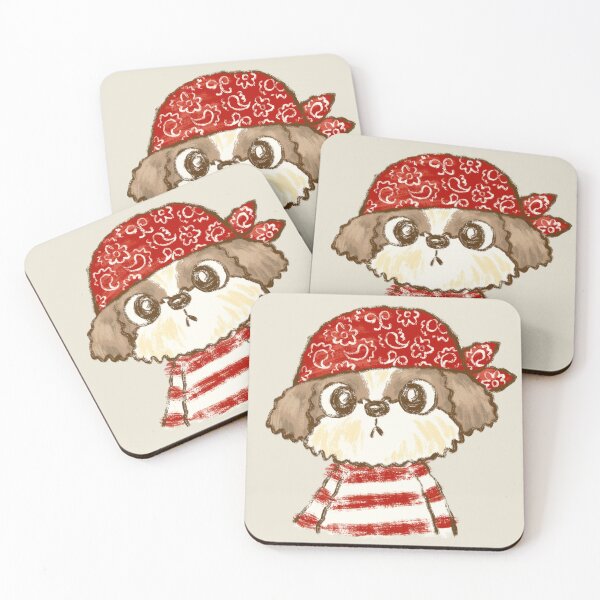 Item preview, Shih Tzu wearing a bandana designed and sold by Toru Sanogawa.