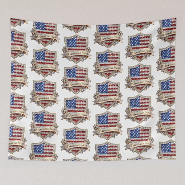 Item preview, Rhinestone All American Mom, USA 250th, 14th of July, Independence Day, semiquincentennial designed and sold by Adadita.