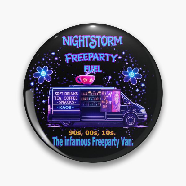 Item preview, NightStorm Freeparty Fuel – The Infamous Freeparty Van Neon Rave Design designed and sold by leyfinder.