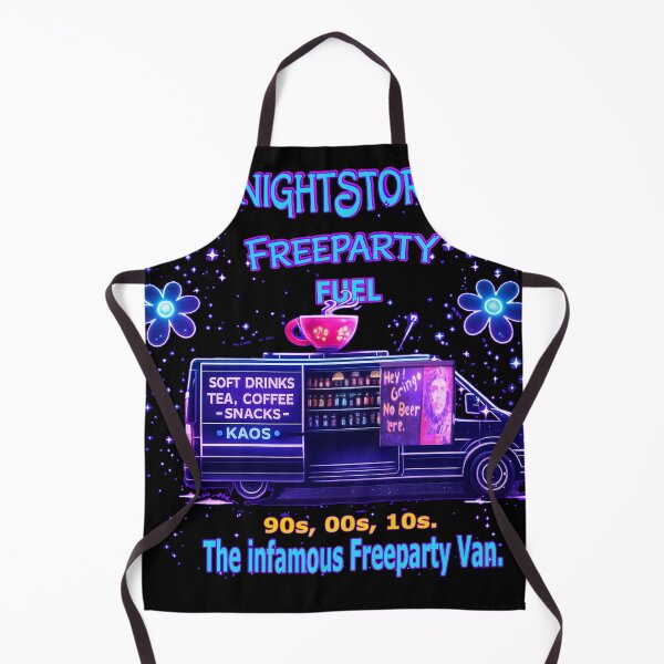 Item preview, NightStorm Freeparty Fuel – The Infamous Freeparty Van Neon Rave Design designed and sold by leyfinder.