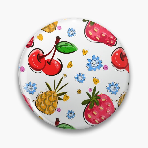 Item preview, cute kawaii fruit pattern - strawberry cherry pineapple seamless summer aesthetic  designed and sold by CuteStuffCo..