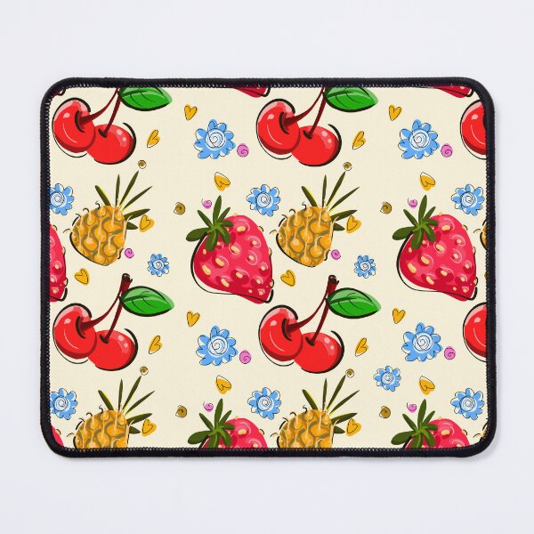 Item preview, cute kawaii fruit pattern - strawberry cherry pineapple seamless summer aesthetic  designed and sold by CuteStuffCo..
