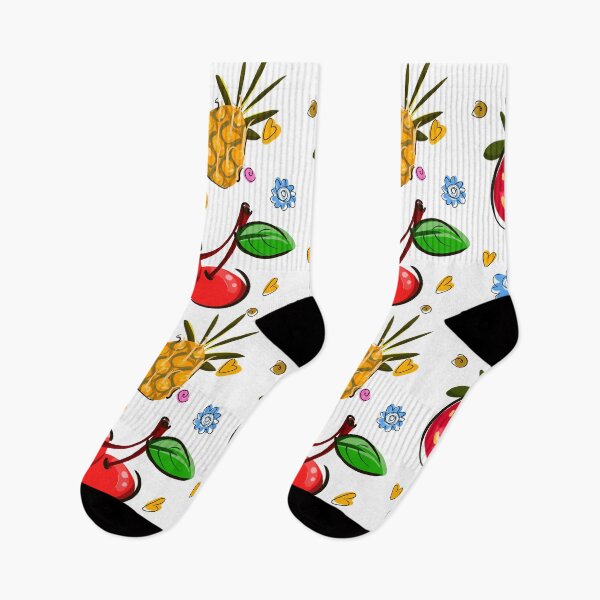 Item preview, cute kawaii fruit pattern - strawberry cherry pineapple seamless summer aesthetic  designed and sold by CuteStuffCo..