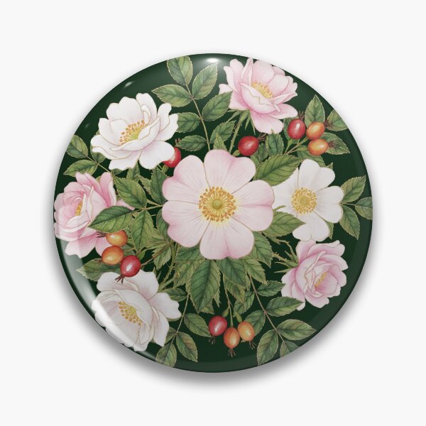Item preview, Vintage Wild Rose Botanical Illustration Bouquet designed and sold by LinaValearte.