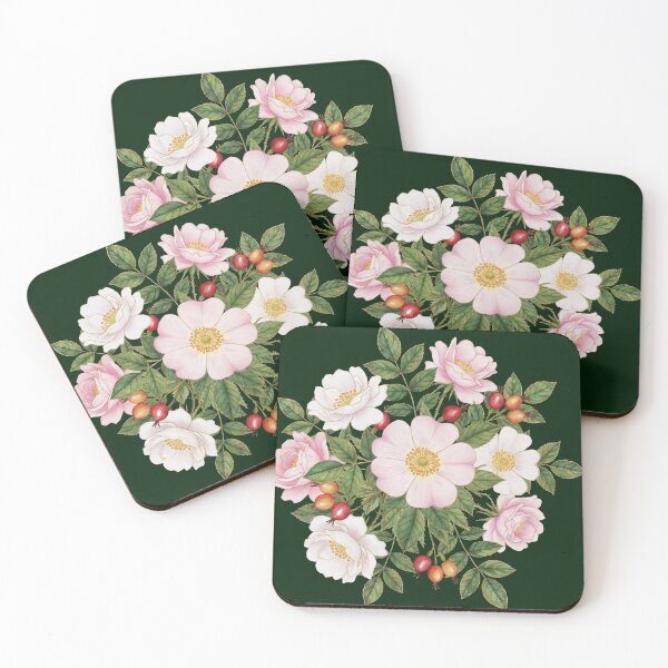 Item preview, Vintage Wild Rose Botanical Illustration Bouquet designed and sold by LinaValearte.