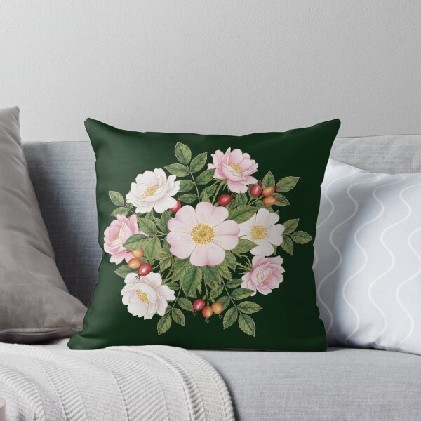 Item preview, Vintage Wild Rose Botanical Illustration Bouquet designed and sold by LinaValearte.