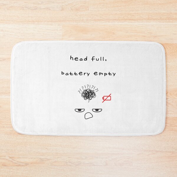 Item preview, Head Full Battery Empty – Burnout Art designed and sold by mintmono-studio.