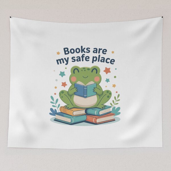 Item preview, Books Are My Safe Place Frog designed and sold by DariaOltes.