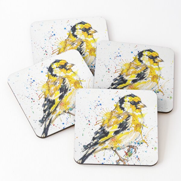 Item preview, Goldfinch Art Print – Vibrant Abstract Watercolour Bird Design designed and sold by Printpix.
