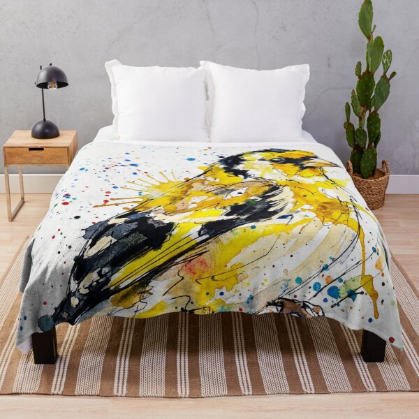 Item preview, Goldfinch Art Print – Vibrant Abstract Watercolour Bird Design designed and sold by Printpix.