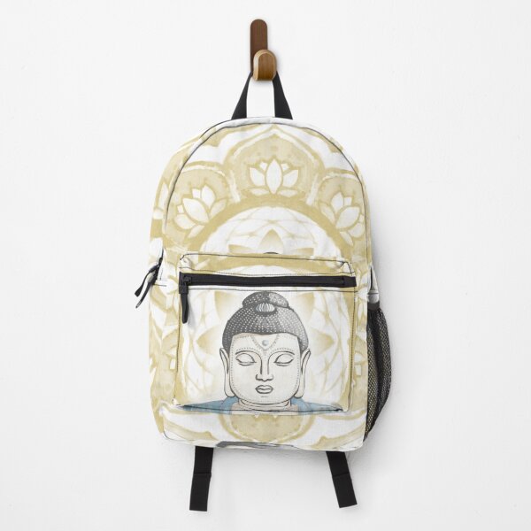 Item preview, Buddha Padma Watercolor - Dove Slate Sky - Saffron Halo designed and sold by Irene Estelle.
